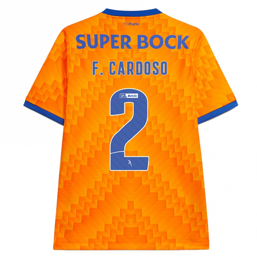 Damen Fußball Fábio Cardoso #2 Orange Auswärtstrikot Trikot 2024/25 T-Shirt Luxemburg