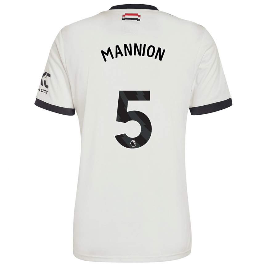 Damen Fußball Aoife Mannion #5 Cremeweiß Ausweichtrikot Trikot 2024/25 T-Shirt Luxemburg