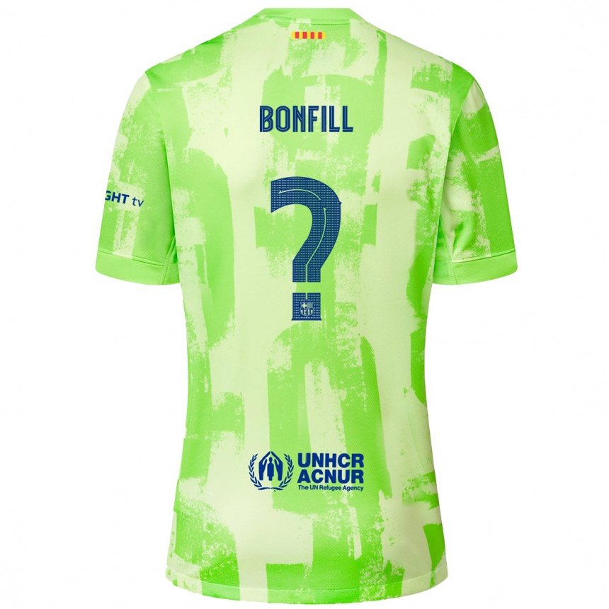 Damen Fußball Max Bonfill #0 Limettengrün Ausweichtrikot Trikot 2024/25 T-Shirt Luxemburg