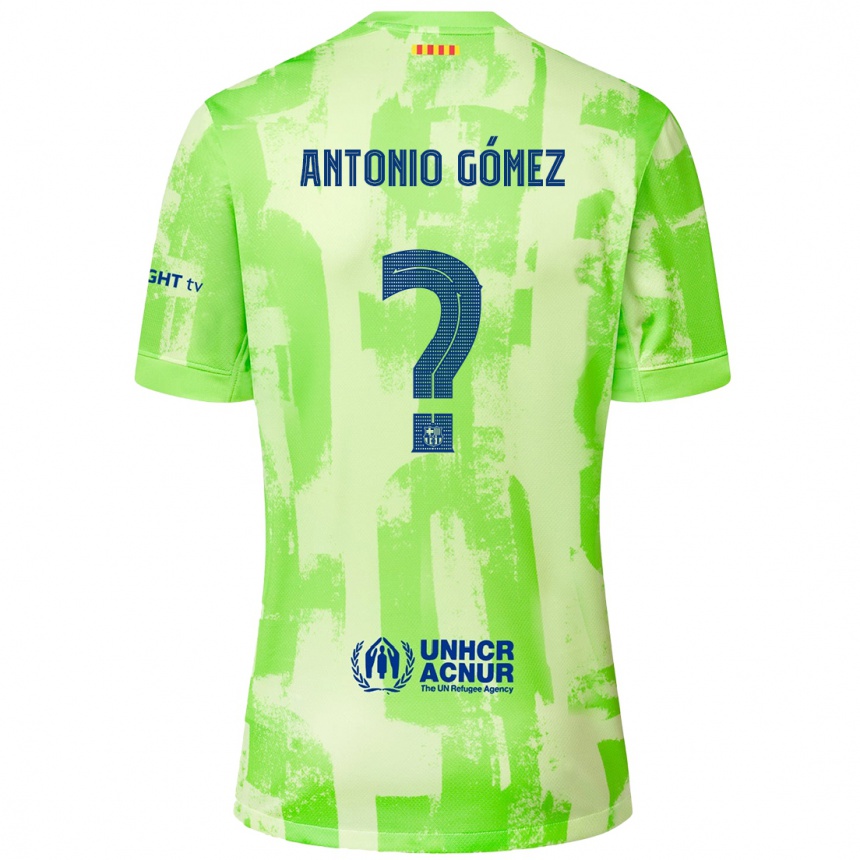 Damen Fußball Antonio Gómez #0 Limettengrün Ausweichtrikot Trikot 2024/25 T-Shirt Luxemburg