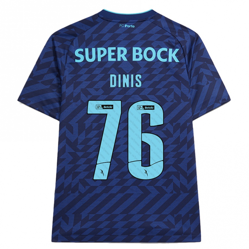 Damen Fußball Dinis #76 Marineblau Ausweichtrikot Trikot 2024/25 T-Shirt Luxemburg