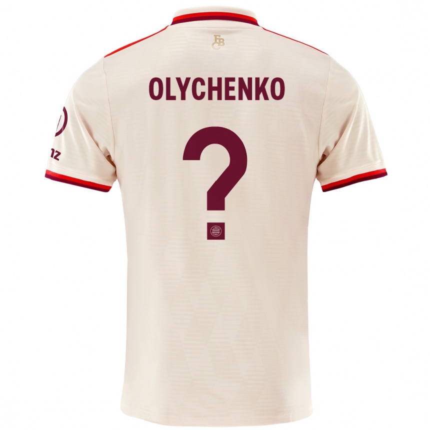 Damen Fußball Bogdan Olychenko #0 Leinen Ausweichtrikot Trikot 2024/25 T-Shirt Luxemburg