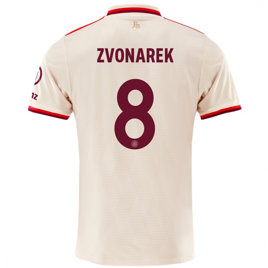 Damen Fußball Lovro Zvonarek #8 Leinen Ausweichtrikot Trikot 2024/25 T-Shirt Luxemburg