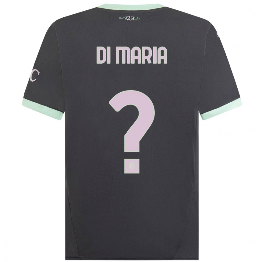 Damen Fußball Alessandro Di Maria #0 Grau Ausweichtrikot Trikot 2024/25 T-Shirt Luxemburg