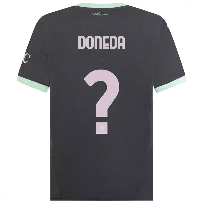 Damen Fußball Paolo Doneda #0 Grau Ausweichtrikot Trikot 2024/25 T-Shirt Luxemburg