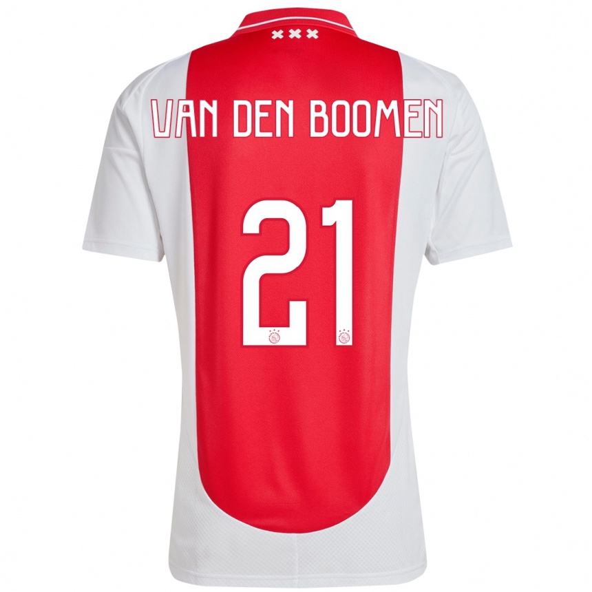 Kinder Fußball Branco Van Den Boomen #21 Rot Weiß Heimtrikot Trikot 2024/25 T-Shirt Luxemburg