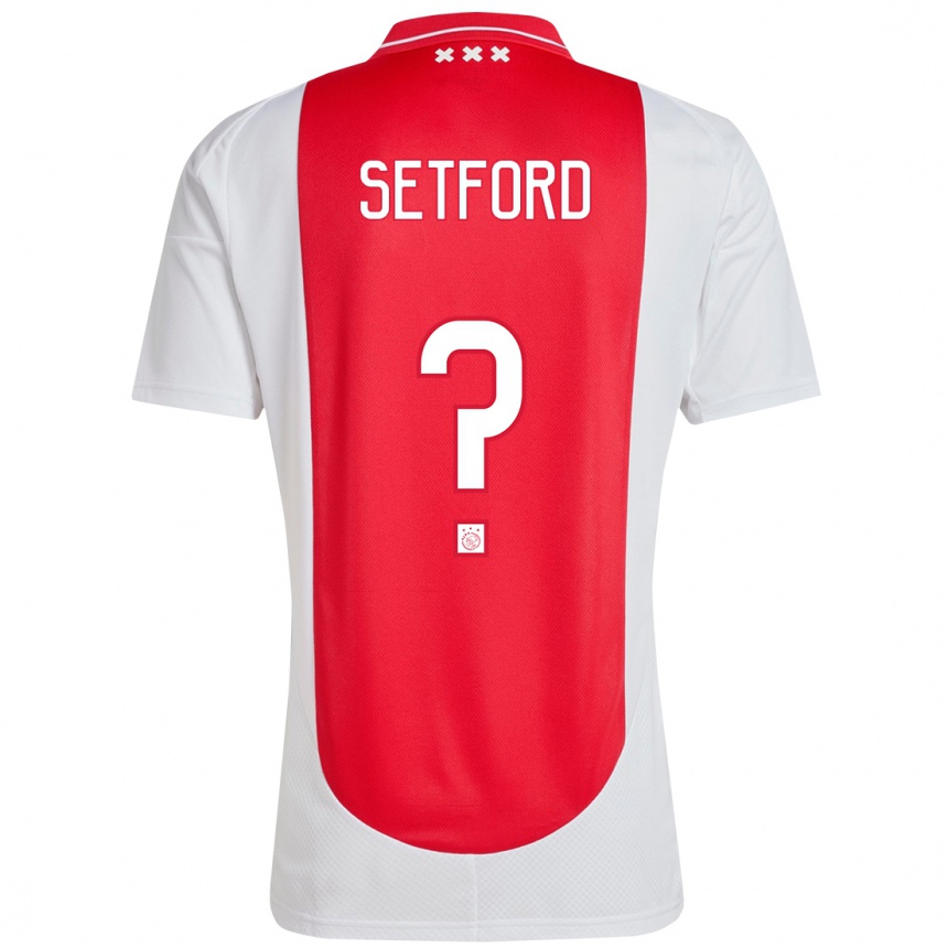 Kinder Fußball Charlie Setford #0 Rot Weiß Heimtrikot Trikot 2024/25 T-Shirt Luxemburg