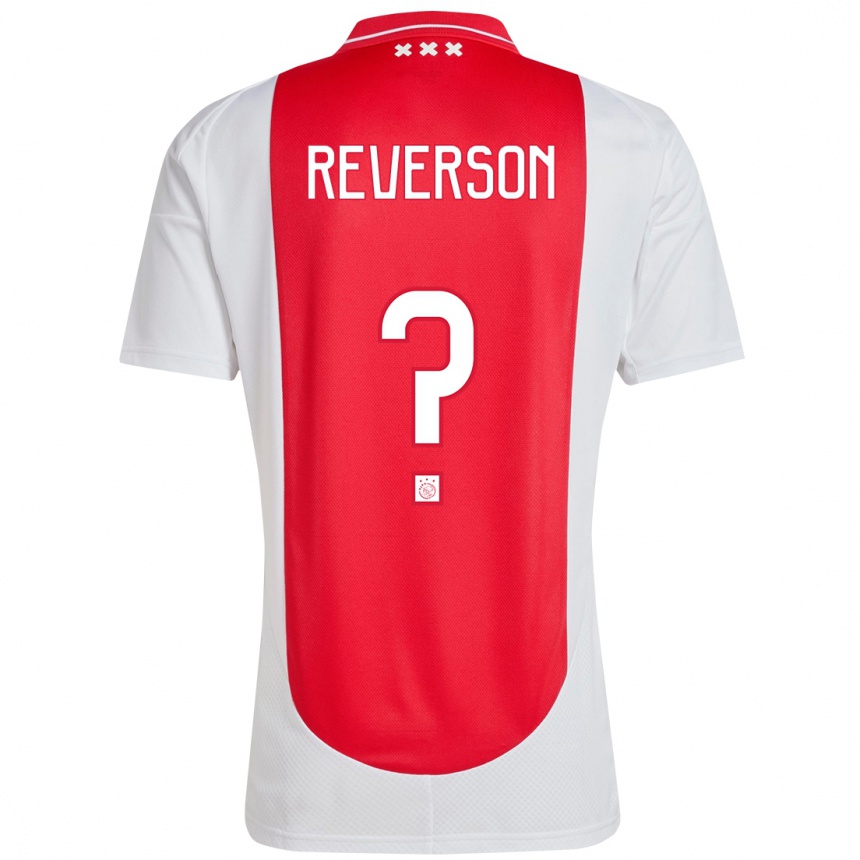 Kinder Fußball Paul Reverson #0 Rot Weiß Heimtrikot Trikot 2024/25 T-Shirt Luxemburg