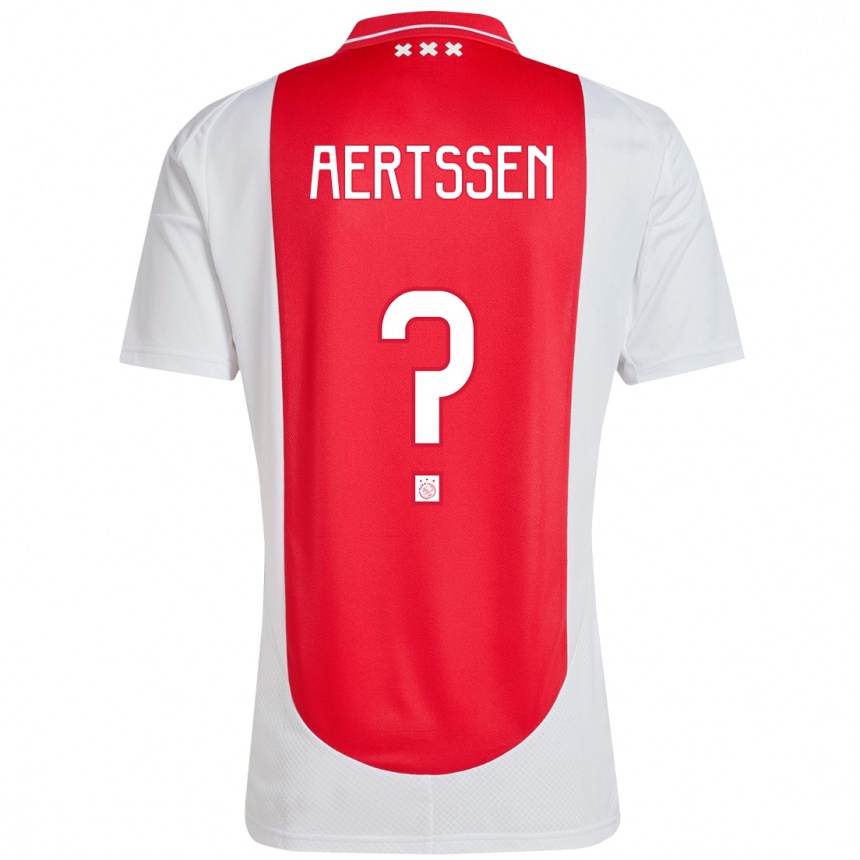 Kinder Fußball Olivier Aertssen #0 Rot Weiß Heimtrikot Trikot 2024/25 T-Shirt Luxemburg