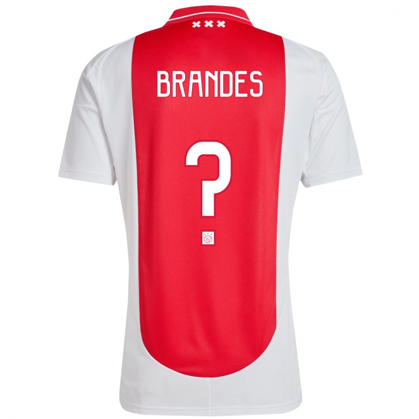 Kinder Fußball Julian Brandes #0 Rot Weiß Heimtrikot Trikot 2024/25 T-Shirt Luxemburg