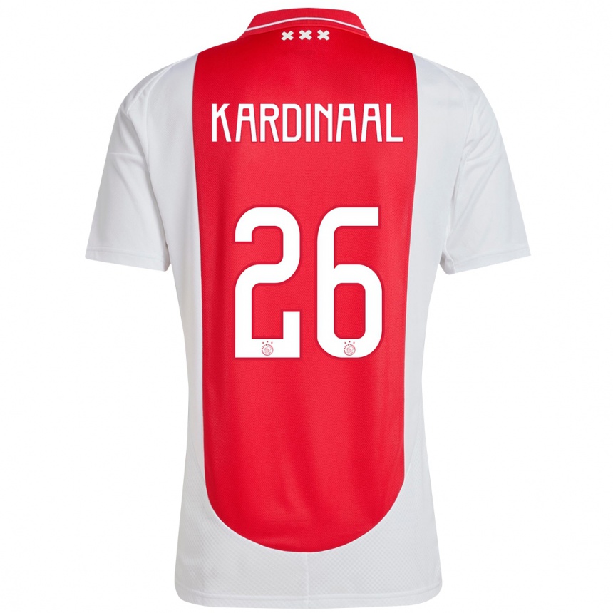 Kinder Fußball Isa Kardinaal #26 Rot Weiß Heimtrikot Trikot 2024/25 T-Shirt Luxemburg