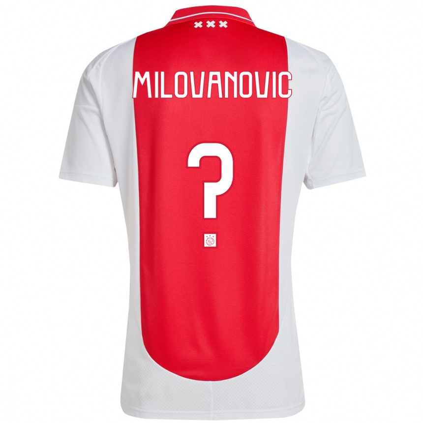 Kinder Fußball Mateja Milovanovic #0 Rot Weiß Heimtrikot Trikot 2024/25 T-Shirt Luxemburg