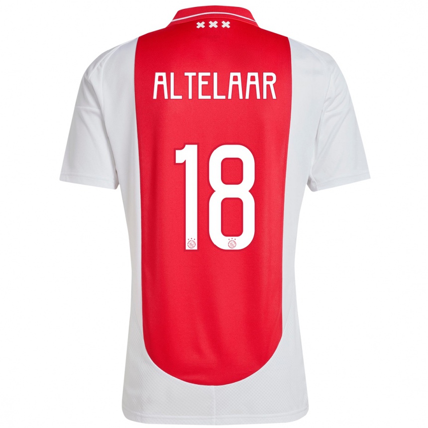 Kinder Fußball Jamie Altelaar #18 Rot Weiß Heimtrikot Trikot 2024/25 T-Shirt Luxemburg