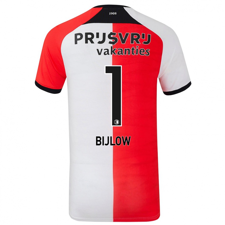 Kinder Fußball Justin Bijlow #1 Rot Weiß Heimtrikot Trikot 2024/25 T-Shirt Luxemburg