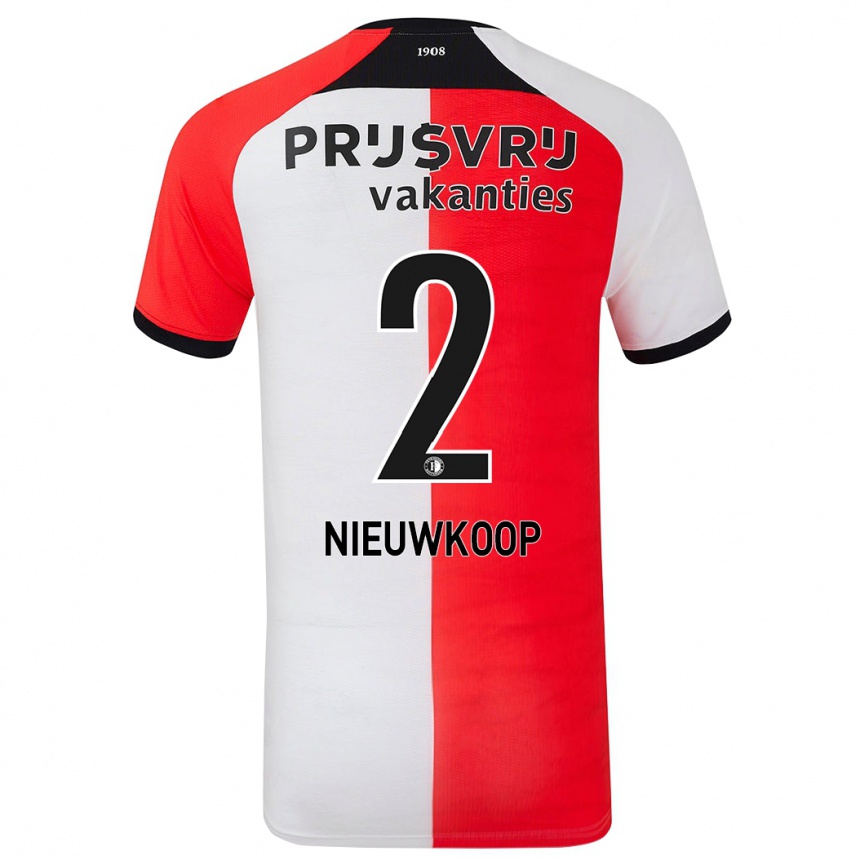 Kinder Fußball Bart Nieuwkoop #2 Rot Weiß Heimtrikot Trikot 2024/25 T-Shirt Luxemburg