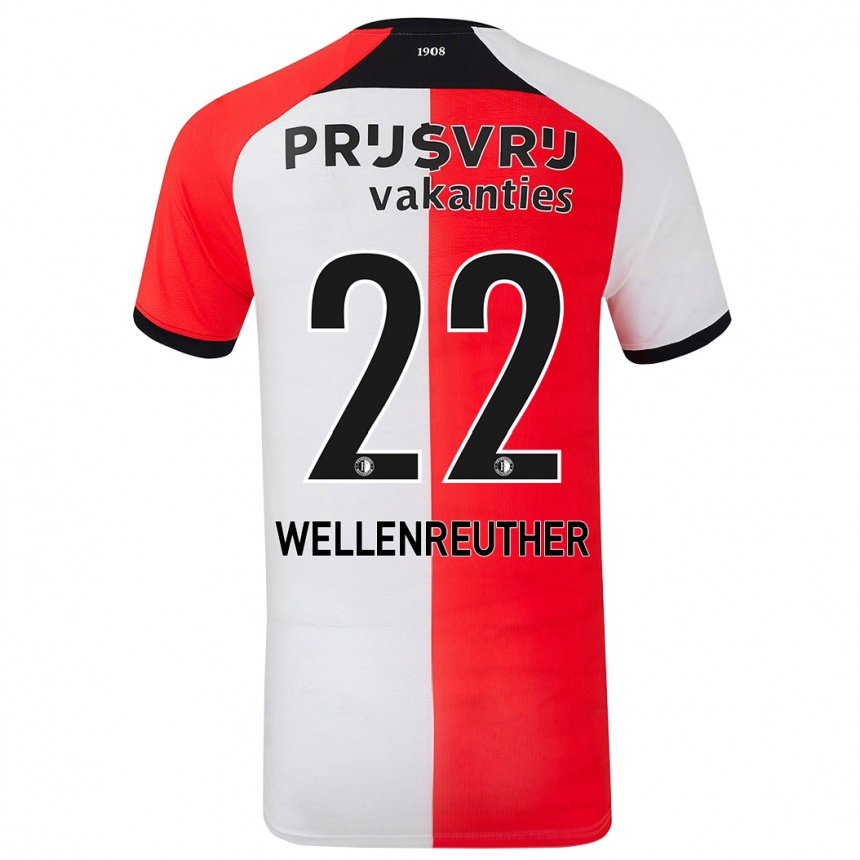 Kinder Fußball Timon Wellenreuther #22 Rot Weiß Heimtrikot Trikot 2024/25 T-Shirt Luxemburg