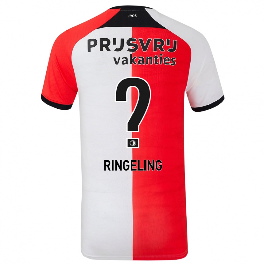 Kinder Fußball Sam Ringeling #0 Rot Weiß Heimtrikot Trikot 2024/25 T-Shirt Luxemburg