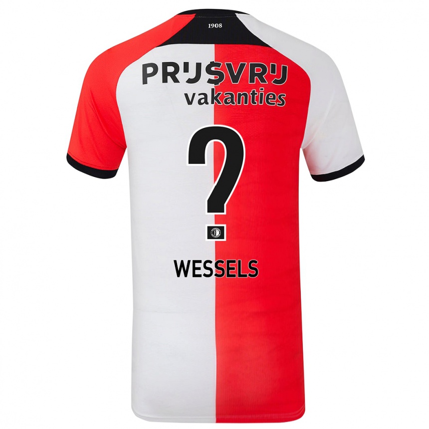 Kinder Fußball Tijme Wessels #0 Rot Weiß Heimtrikot Trikot 2024/25 T-Shirt Luxemburg