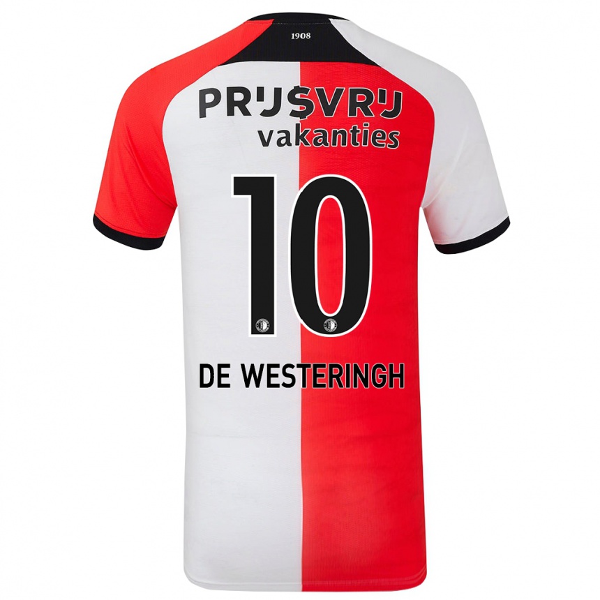 Kinder Fußball Kirsten Van De Westeringh #10 Rot Weiß Heimtrikot Trikot 2024/25 T-Shirt Luxemburg