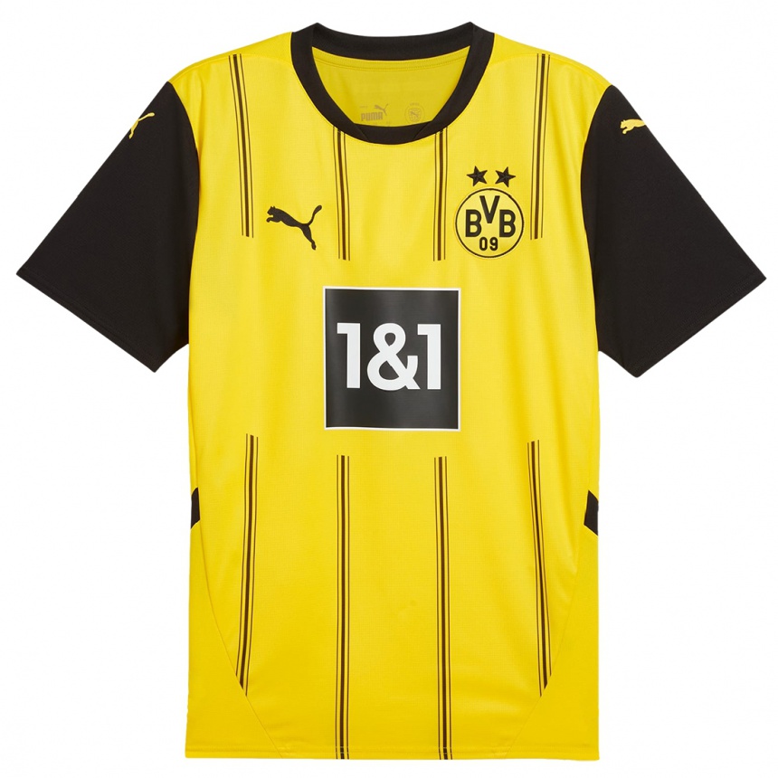 Kinder Fußball Kjell Wätjen #38 Gelb Schwarz Heimtrikot Trikot 2024/25 T-Shirt Luxemburg