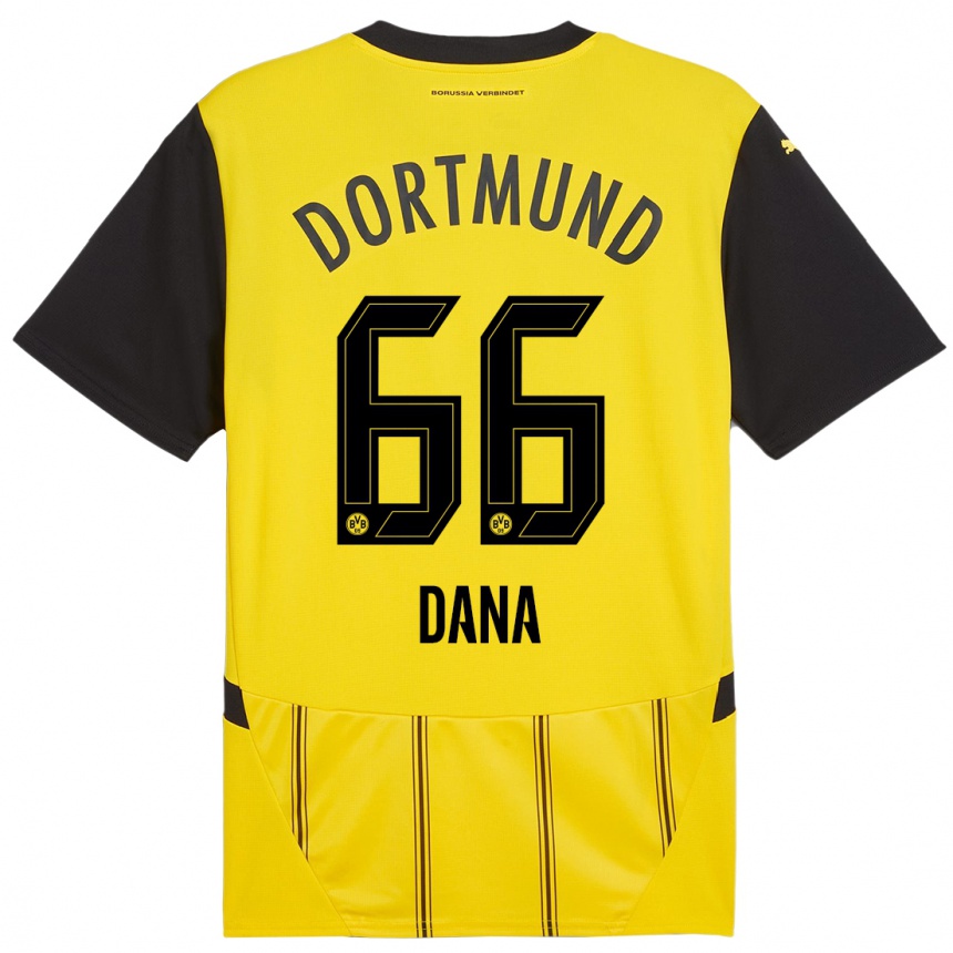 Kinder Fußball Bleckmann Dana #66 Gelb Schwarz Heimtrikot Trikot 2024/25 T-Shirt Luxemburg