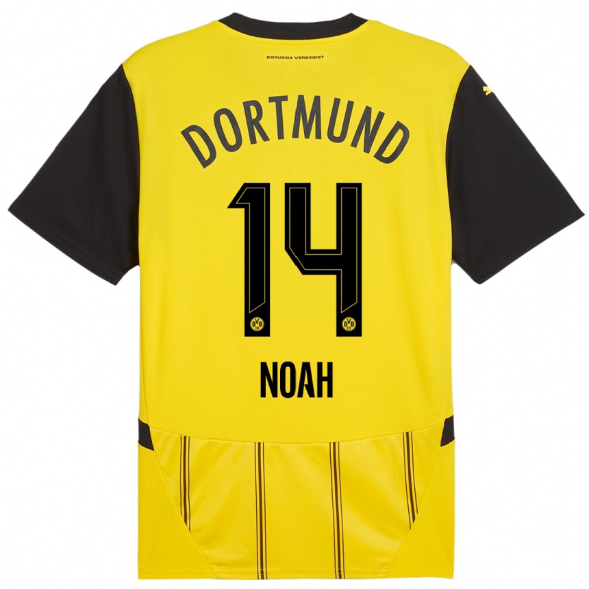 Kinder Fußball Colin Noah Kleine-Bekel #14 Gelb Schwarz Heimtrikot Trikot 2024/25 T-Shirt Luxemburg