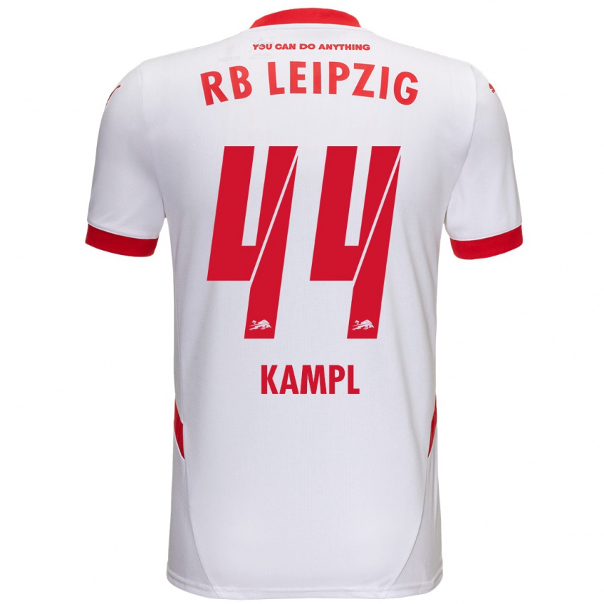 Kinder Fußball Kevin Kampl #44 Weiß Rot Heimtrikot Trikot 2024/25 T-Shirt Luxemburg