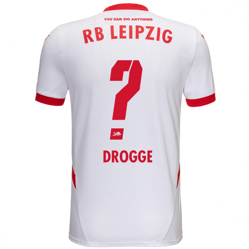 Kinder Fußball Lennert Drogge #0 Weiß Rot Heimtrikot Trikot 2024/25 T-Shirt Luxemburg