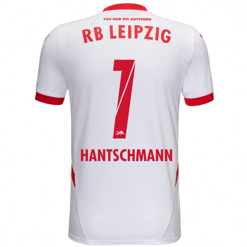 Kinder Fußball Franz Hantschmann #1 Weiß Rot Heimtrikot Trikot 2024/25 T-Shirt Luxemburg