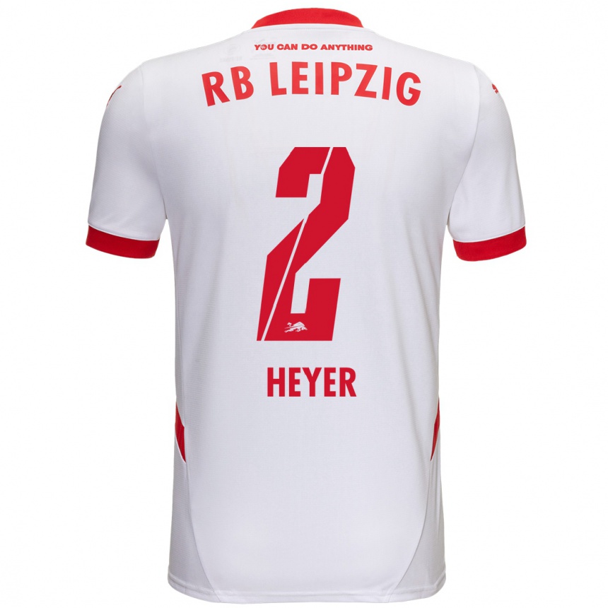 Kinder Fußball Friedrich Heyer #2 Weiß Rot Heimtrikot Trikot 2024/25 T-Shirt Luxemburg