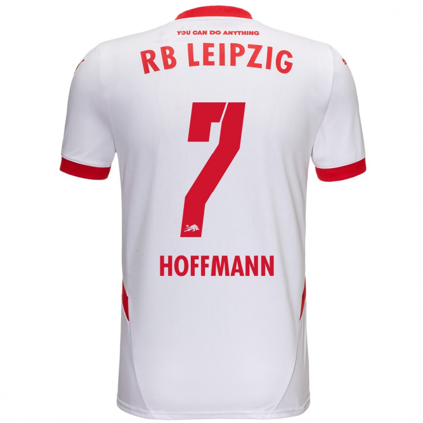 Kinder Fußball Giovanna Hoffmann #7 Weiß Rot Heimtrikot Trikot 2024/25 T-Shirt Luxemburg