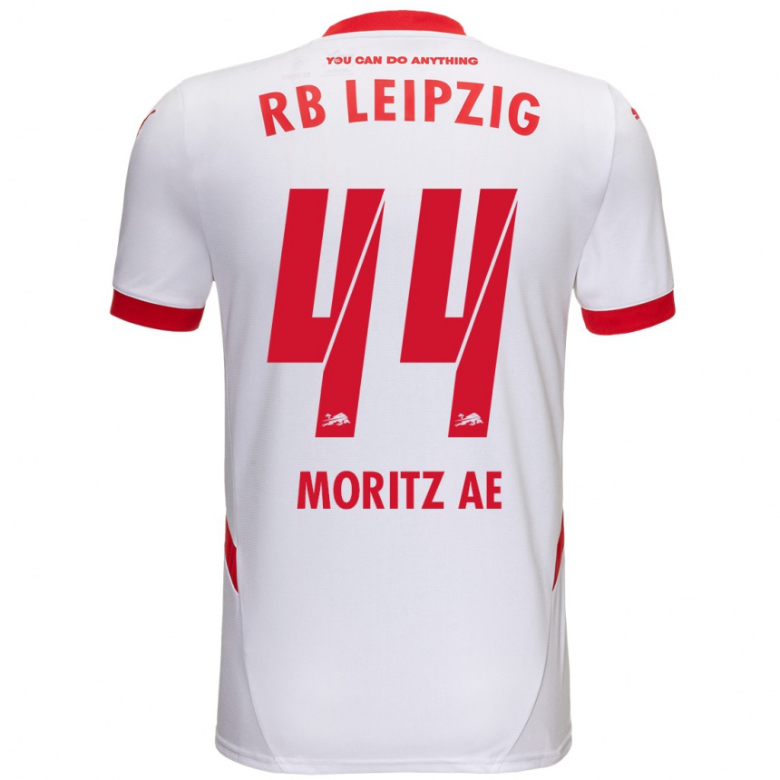 Kinder Fußball Moritz Aé #44 Weiß Rot Heimtrikot Trikot 2024/25 T-Shirt Luxemburg