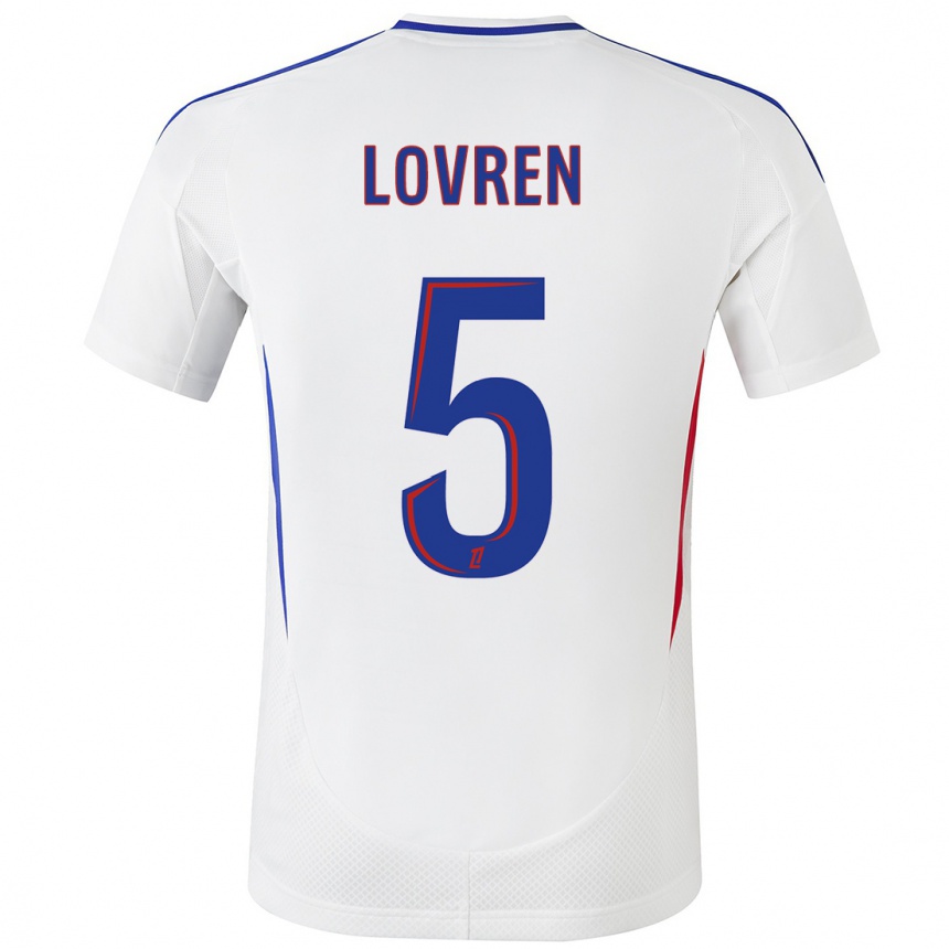 Kinder Fußball Dejan Lovren #5 Weiß Blau Heimtrikot Trikot 2024/25 T-Shirt Luxemburg