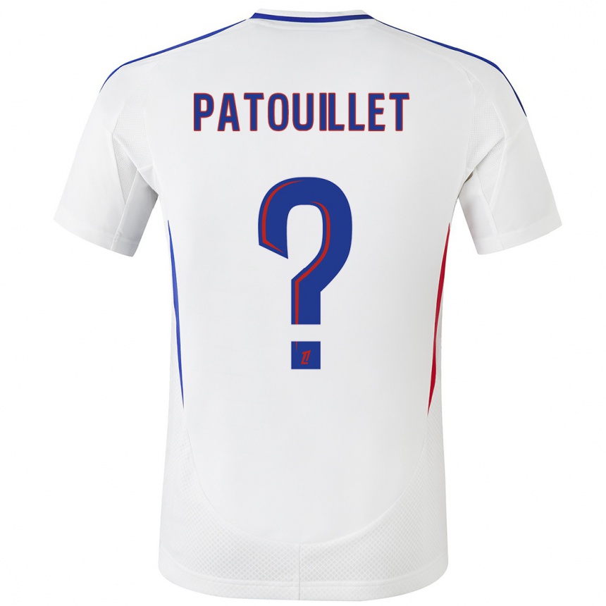 Kinder Fußball Mathieu Patouillet #0 Weiß Blau Heimtrikot Trikot 2024/25 T-Shirt Luxemburg