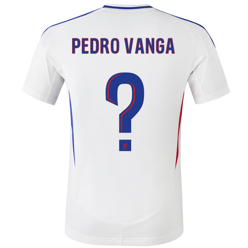 Kinder Fußball Emerson Pedro Vanga #0 Weiß Blau Heimtrikot Trikot 2024/25 T-Shirt Luxemburg