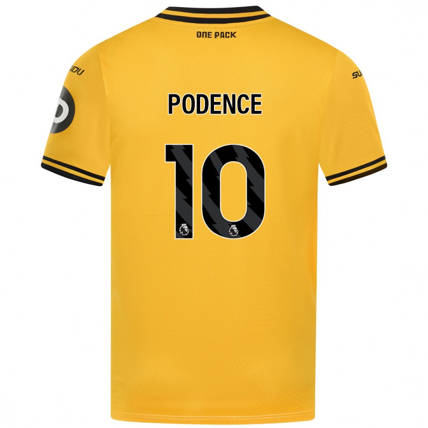 Kinder Fußball Daniel Podence #10 Gelb Heimtrikot Trikot 2024/25 T-Shirt Luxemburg