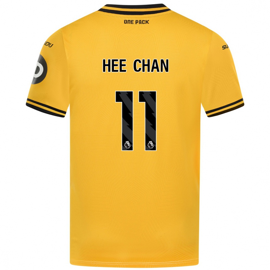 Kinder Fußball Hee-Chan Hwang #11 Gelb Heimtrikot Trikot 2024/25 T-Shirt Luxemburg