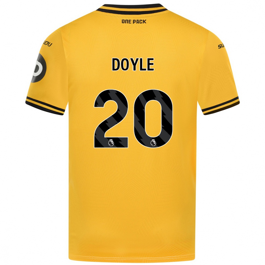 Kinder Fußball Tommy Doyle #20 Gelb Heimtrikot Trikot 2024/25 T-Shirt Luxemburg