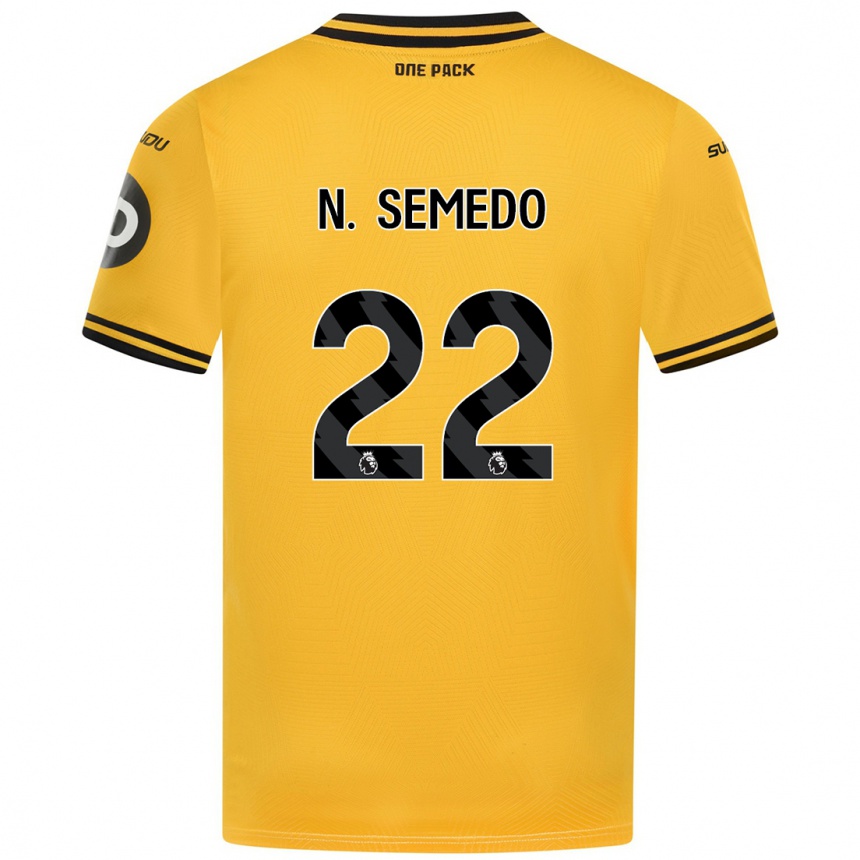 Kinder Fußball Nélson Semedo #22 Gelb Heimtrikot Trikot 2024/25 T-Shirt Luxemburg