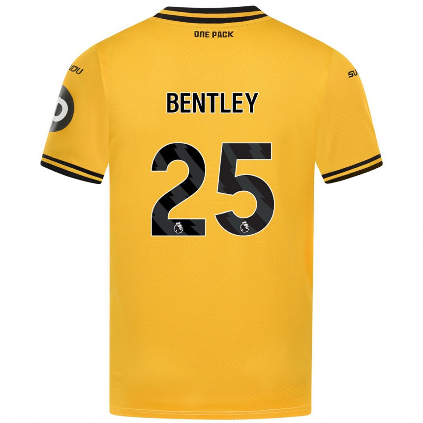 Kinder Fußball Daniel Bentley #25 Gelb Heimtrikot Trikot 2024/25 T-Shirt Luxemburg