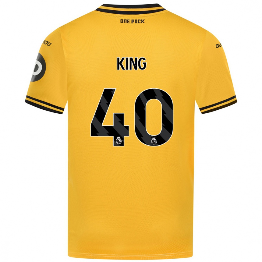 Kinder Fußball Tom King #40 Gelb Heimtrikot Trikot 2024/25 T-Shirt Luxemburg