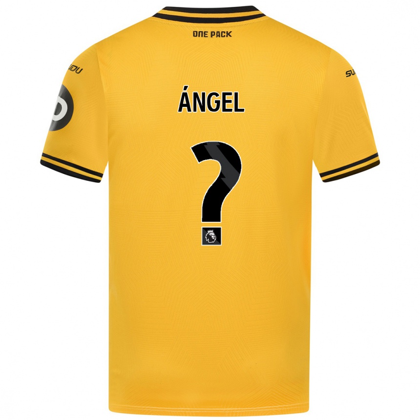 Kinder Fußball Dani Ángel #0 Gelb Heimtrikot Trikot 2024/25 T-Shirt Luxemburg