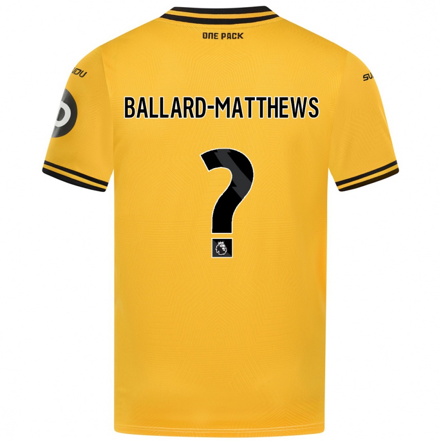 Kinder Fußball Emilio Ballard-Matthews #0 Gelb Heimtrikot Trikot 2024/25 T-Shirt Luxemburg