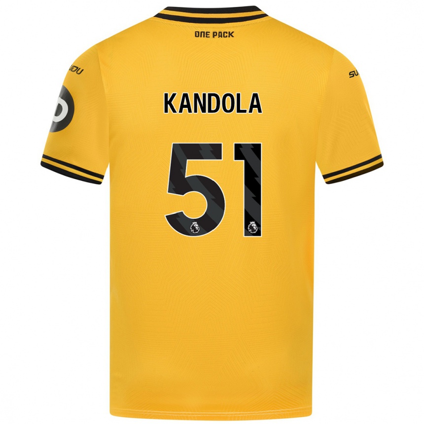 Kinder Fußball Kam Kandola #51 Gelb Heimtrikot Trikot 2024/25 T-Shirt Luxemburg