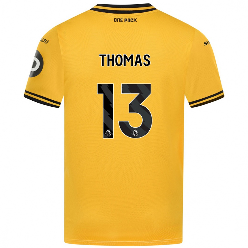 Kinder Fußball Bec Thomas #13 Gelb Heimtrikot Trikot 2024/25 T-Shirt Luxemburg