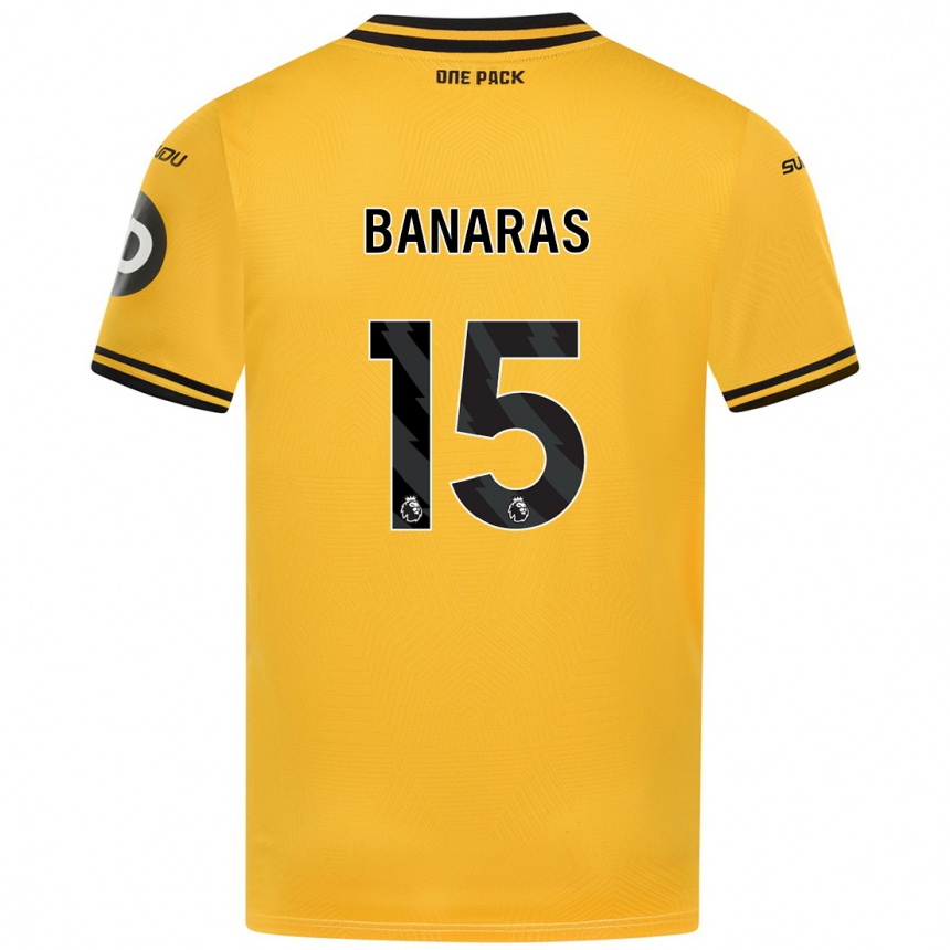 Kinder Fußball Layla Banaras #15 Gelb Heimtrikot Trikot 2024/25 T-Shirt Luxemburg