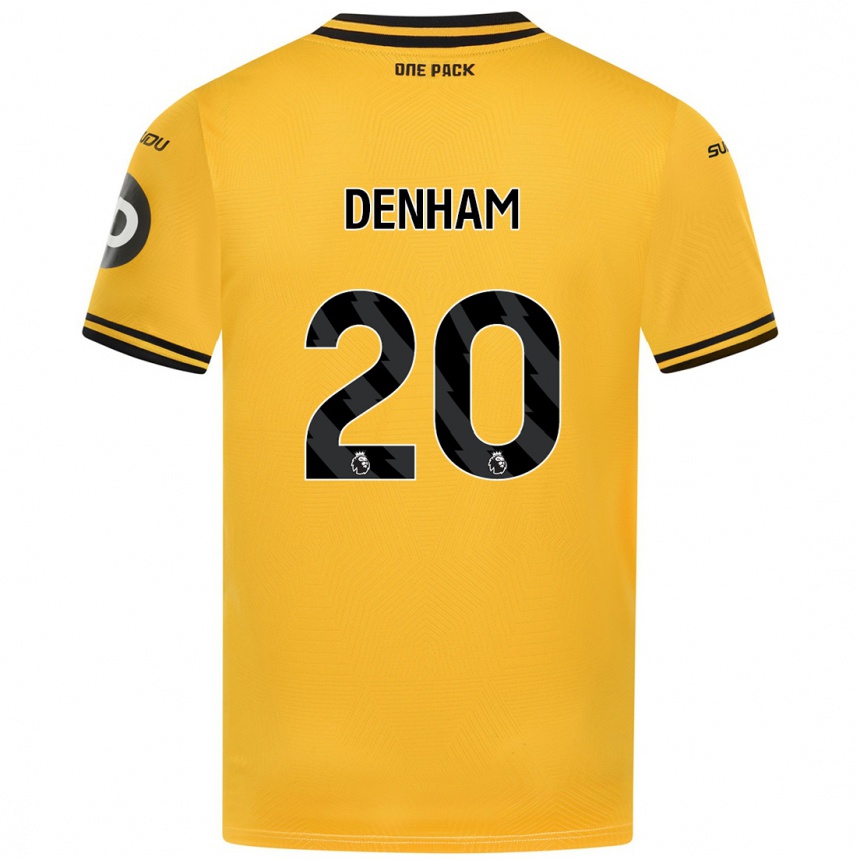 Kinder Fußball Ania Denham #20 Gelb Heimtrikot Trikot 2024/25 T-Shirt Luxemburg