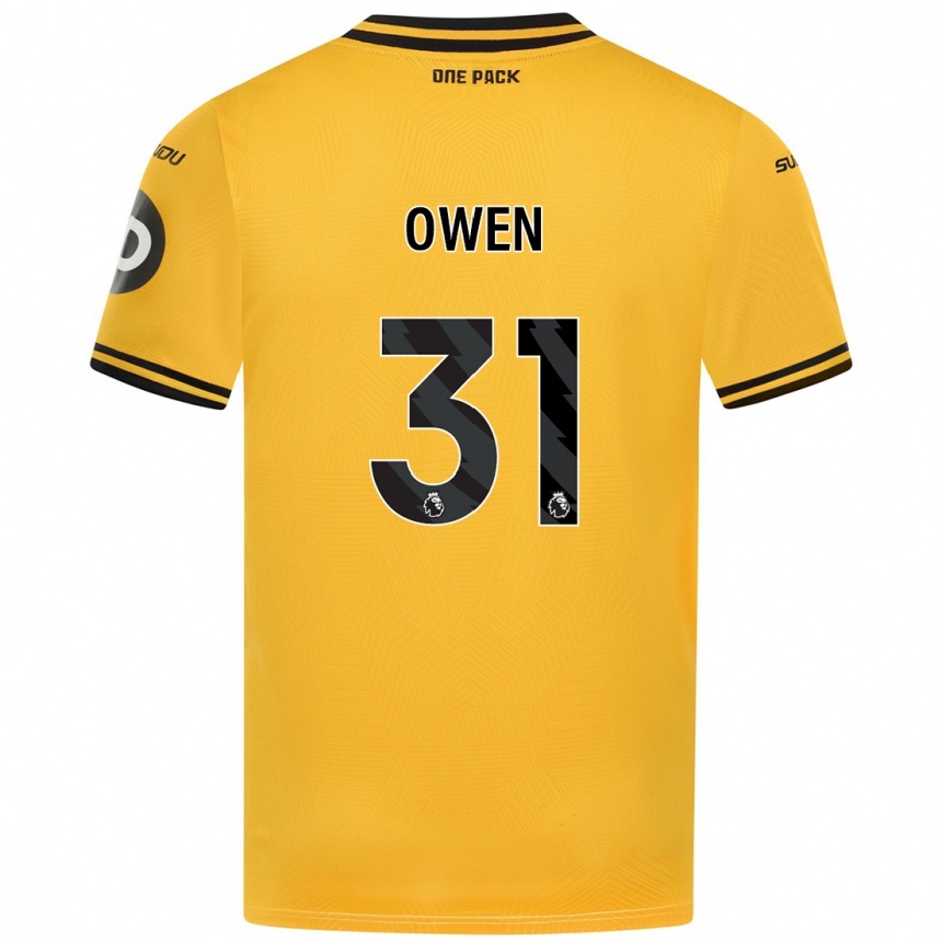 Kinder Fußball Skye Owen #31 Gelb Heimtrikot Trikot 2024/25 T-Shirt Luxemburg