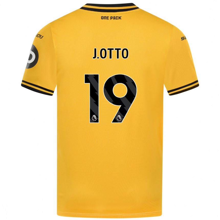 Kinder Fußball Jonny Otto #19 Gelb Heimtrikot Trikot 2024/25 T-Shirt Luxemburg