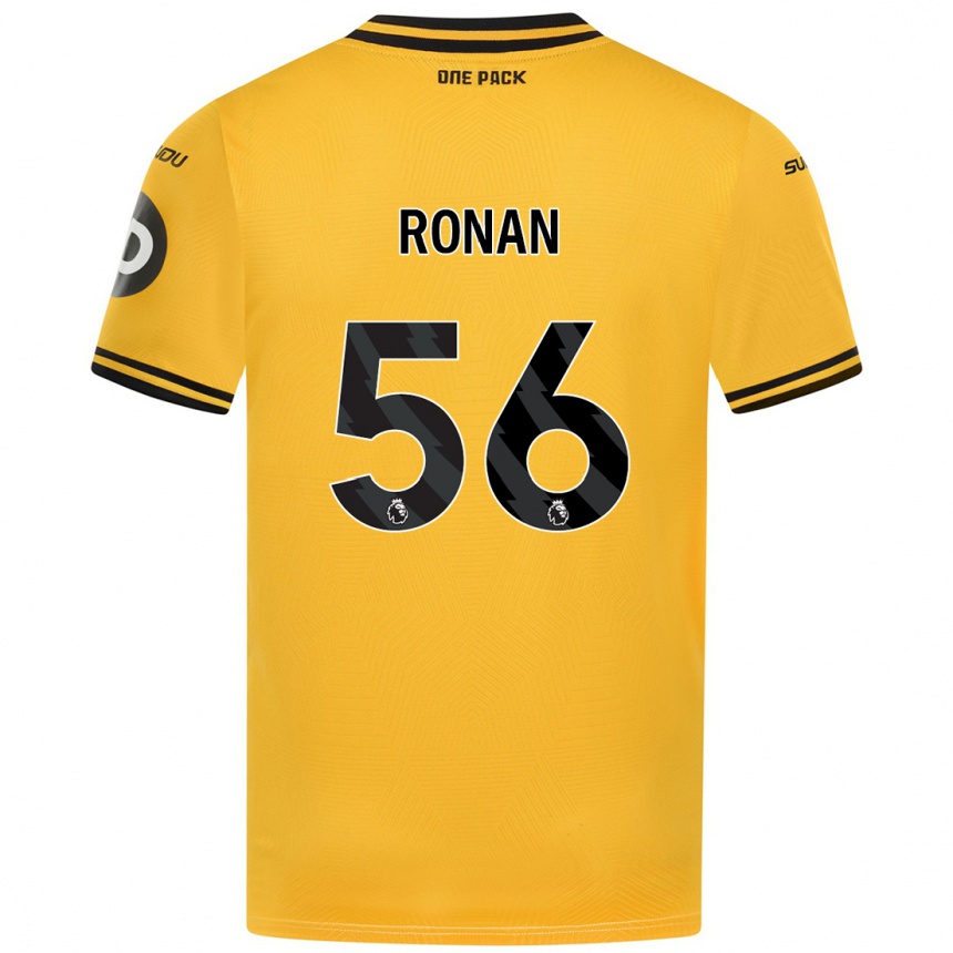 Kinder Fußball Connor Ronan #56 Gelb Heimtrikot Trikot 2024/25 T-Shirt Luxemburg